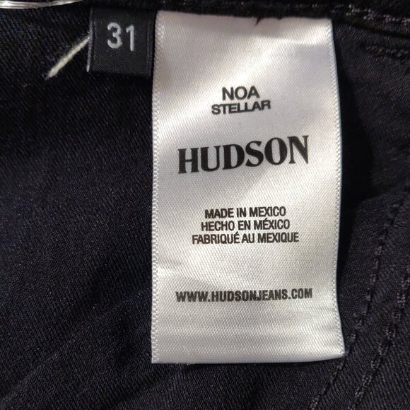 Hudson Noa High Rise Straight Crop Coated Black Jeans NEW WITH TAGS SIZE… - Picture 3 of 8